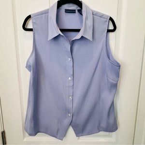 Karen Scott periwinkle blue sleeveless blouse, XL